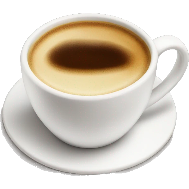 Warm coffee in small white cup emoji