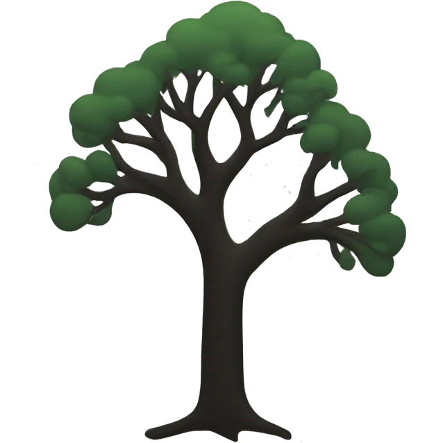tree silhouette emoji