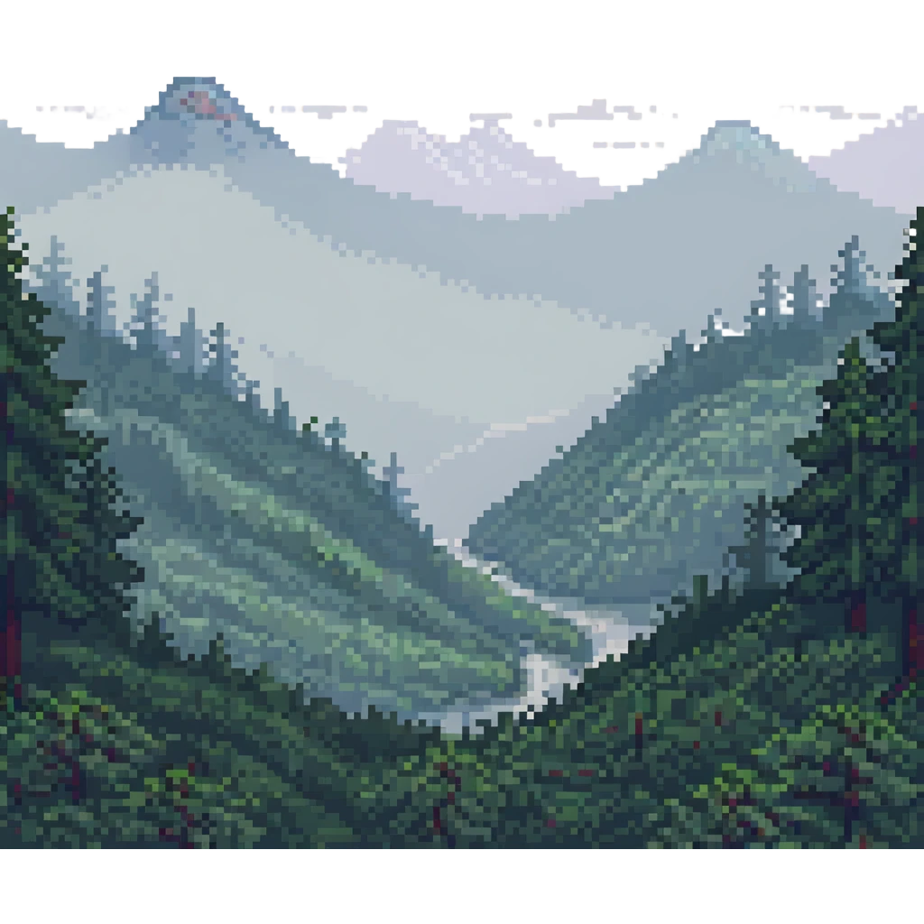 A foggy landscape with a tree emoji
