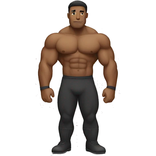 minimalislic strong man emoji