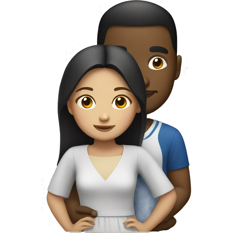 Filipina girl and black guy  emoji