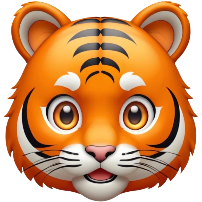 surprised shocked tiger face with wide eyes for Twitch emote emoji