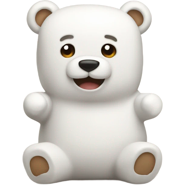 Marshmallow bear emoji