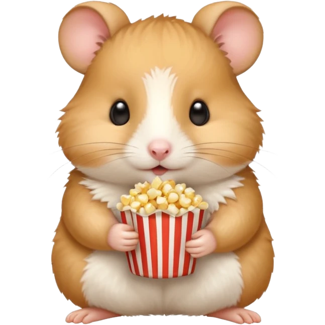 hamster holding pop corn emoji