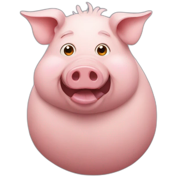 Pig with gohst emoji