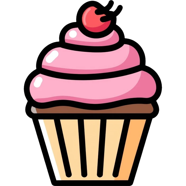 pink cupcake emoji