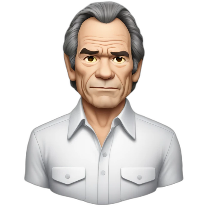 actor tommy lee jones cartoon wearing shirt emoji