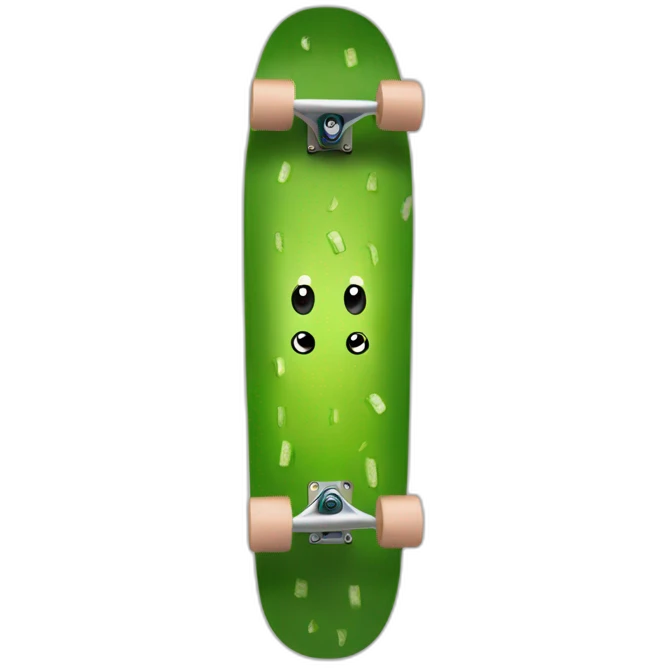 A cucumber skateboard emoji