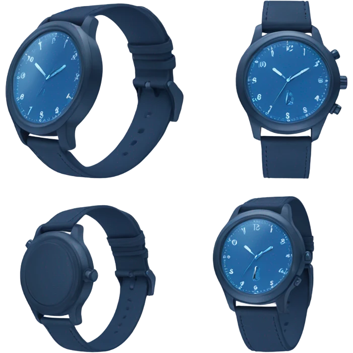 dark blue 
wrist watch emoji