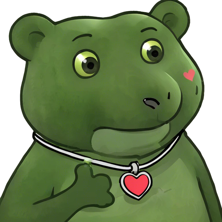 Bear in love emoji