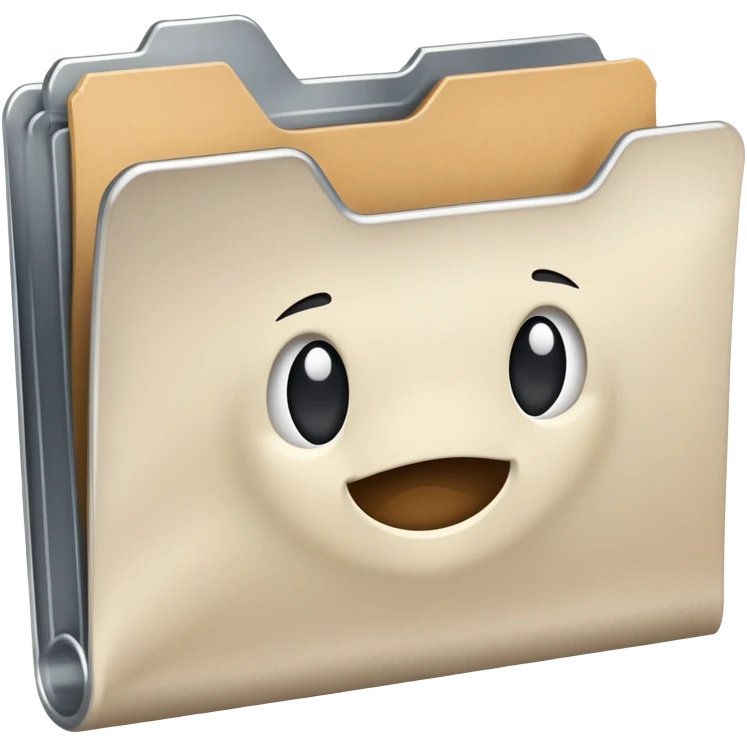 A cartoonized folder emoji