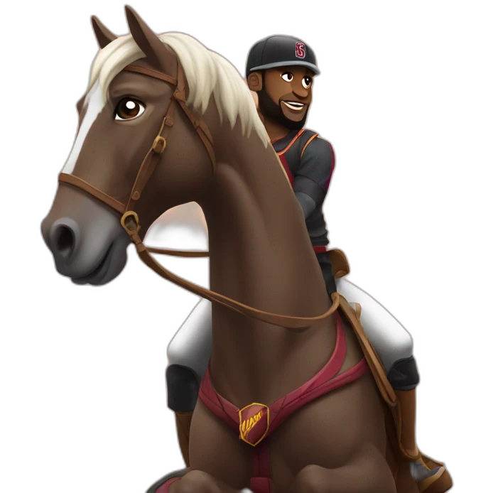 Lebron James sur un cheval emoji