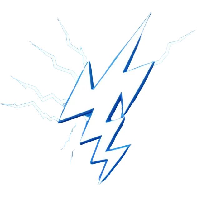 Lightning with field emoji