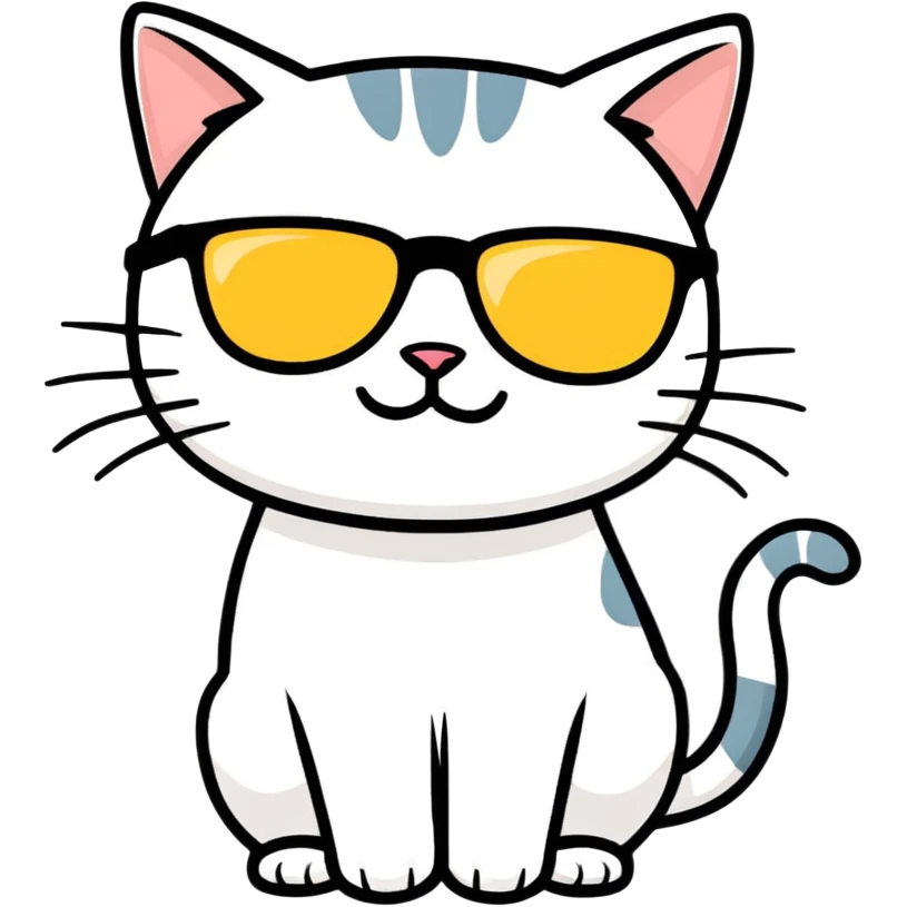 Cat with sunglasses emoji