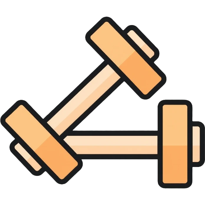 beige dumbbell for exercise emoji