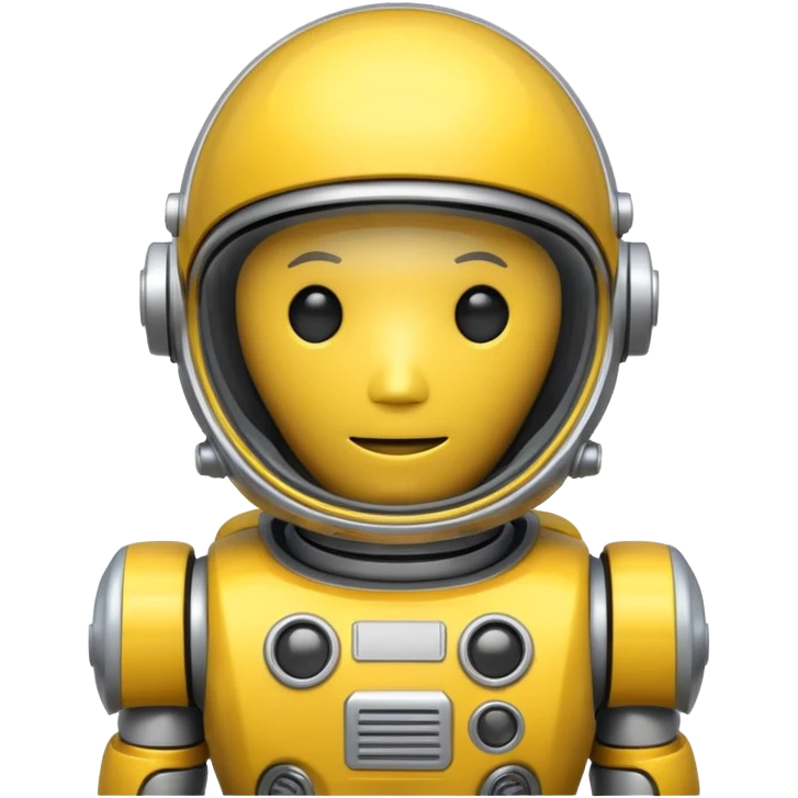 robot with yellow astronaut's helmet  emoji