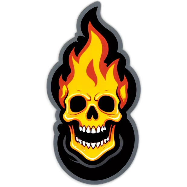 Un squelettes en feu  emoji