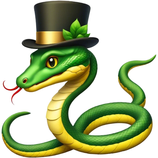 Snake with a top hat emoji