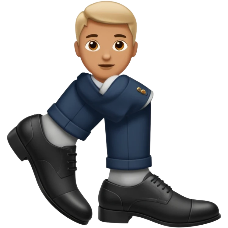man shoe black emoji