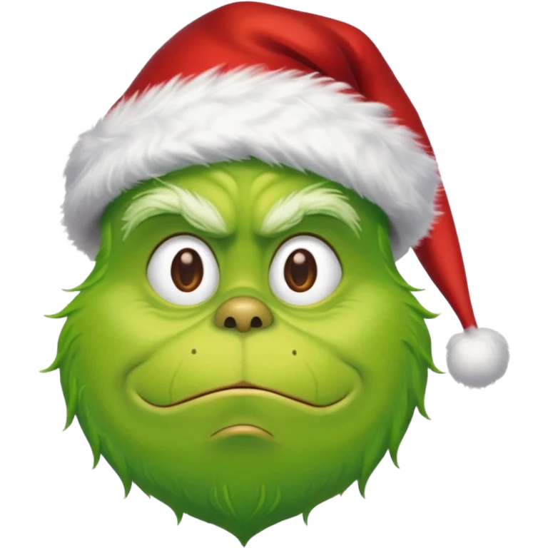 The grinch with santa hat emoji