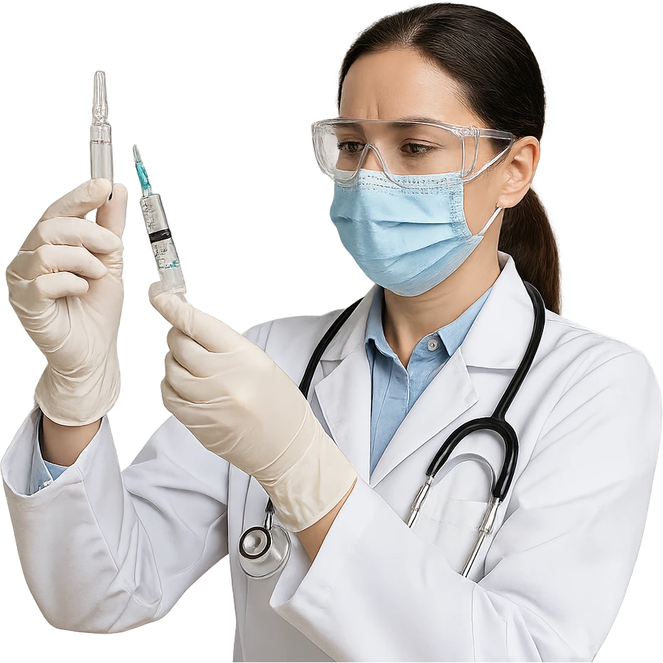 A doctor injecting an ampoule emoji