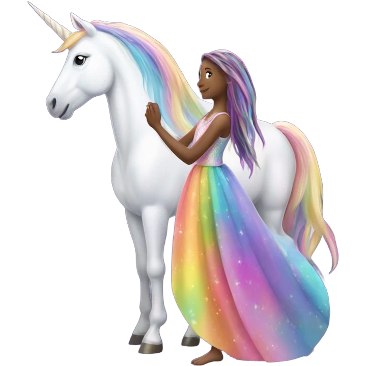 Unicorn with a girl emoji