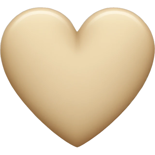 Beige heart  emoji