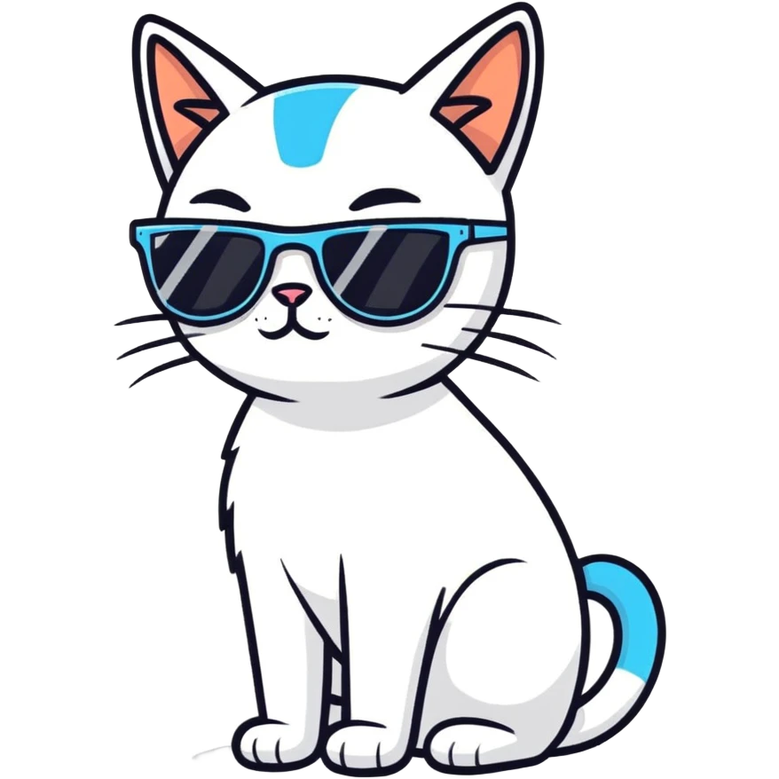 Cat with sunglasses emoji