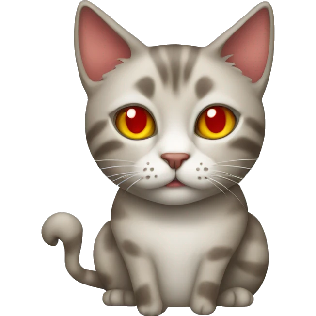 Cat with joint and red eyes emoji