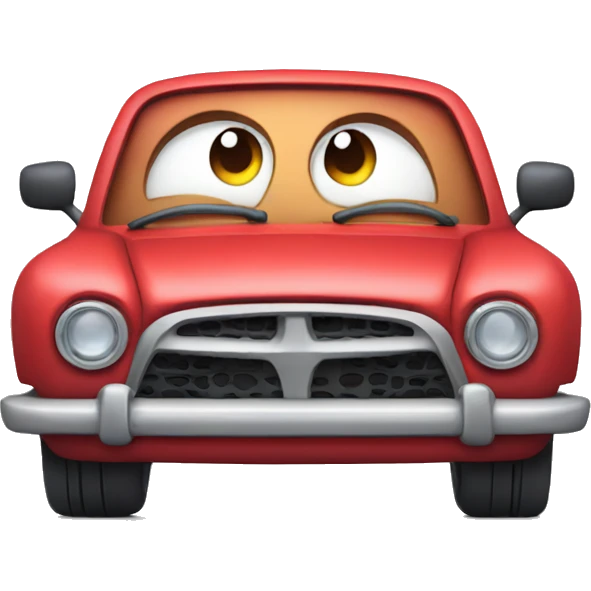 car with flexed arms emoji
