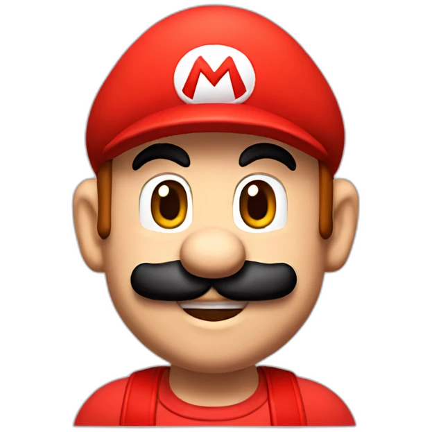 super mario face red cap emoji