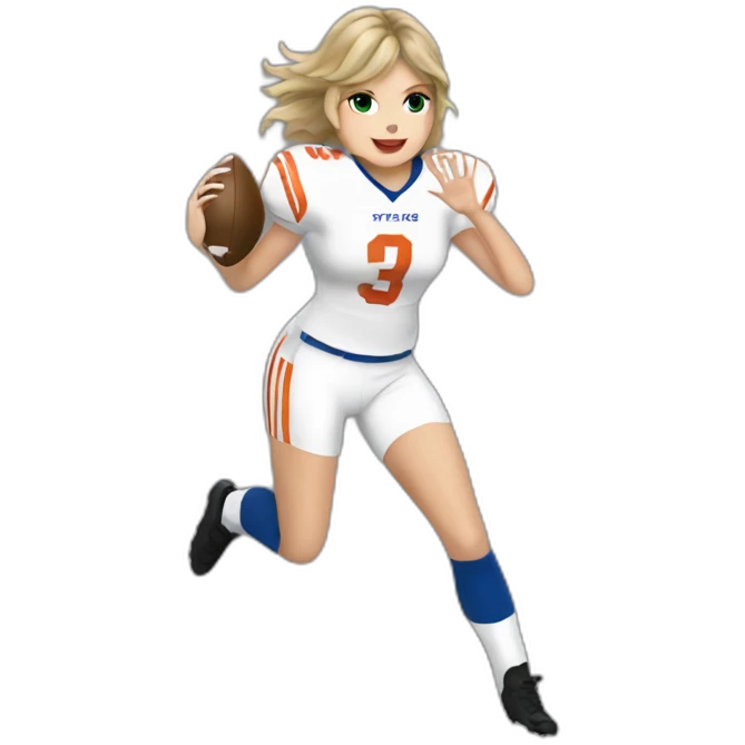 Taylor swift as a football emoji