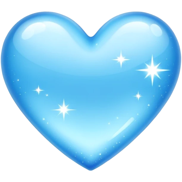 Light sky blue heart with sparkles  emoji