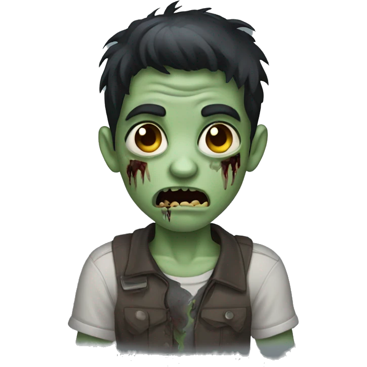 boy zombie with dark hair emoji