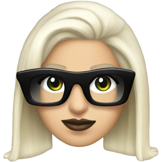 Lady Gaga black glasses Heavy Metal Lover emoji