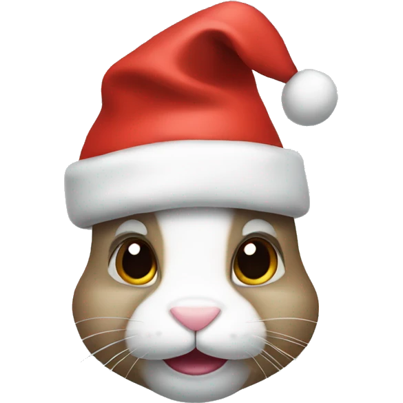 bunny with a santa hat emoji