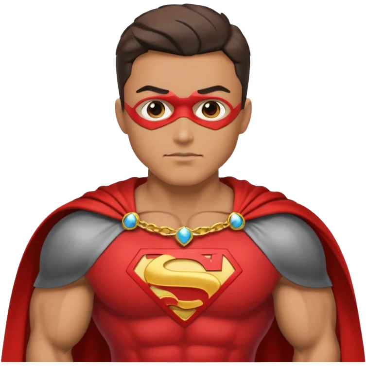 super hero with necklace emoji