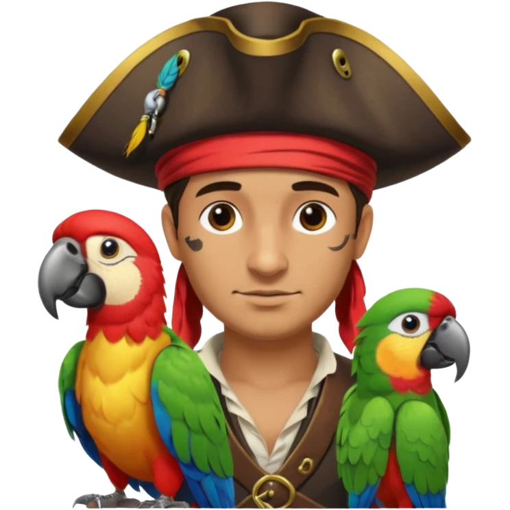 pirate and parrot emoji