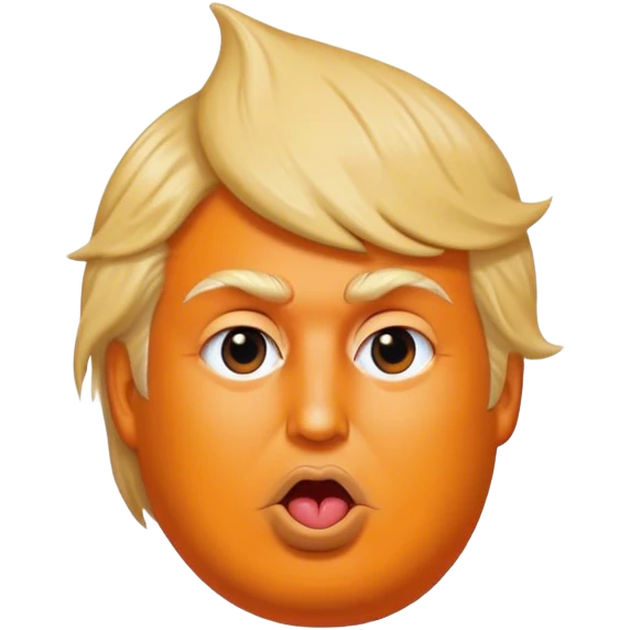 Piece of orange poop with Donald Trump’s hair and face on it emoji