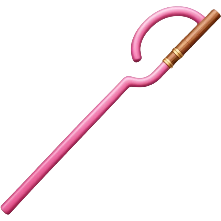 Pink wood cane emoji