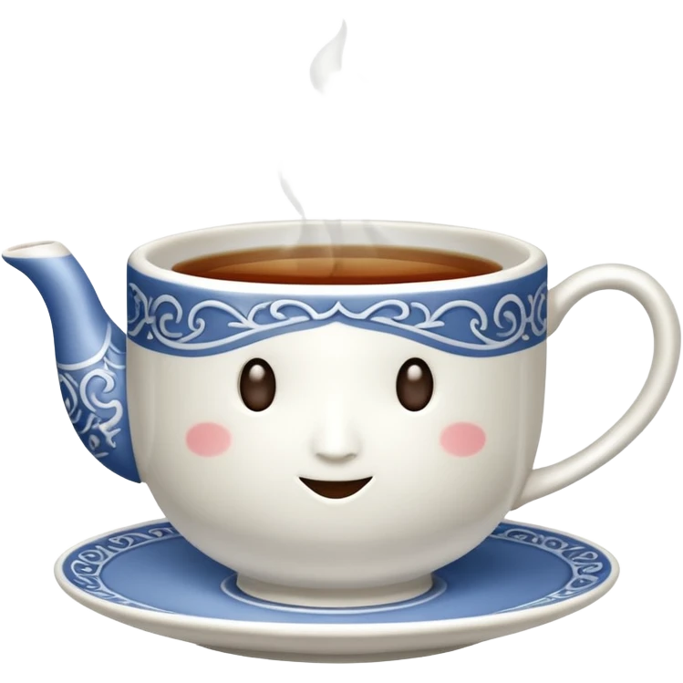 A teacup with hot tea  emoji