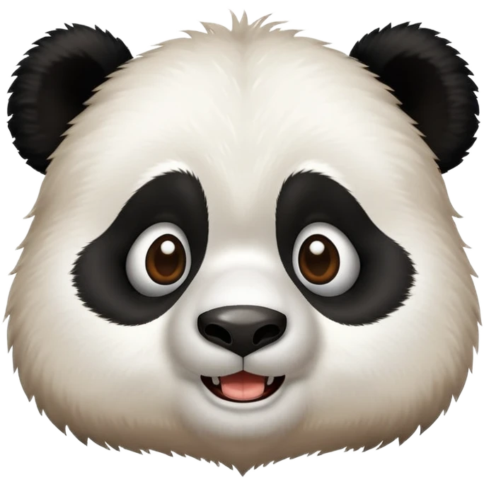 a panda looks stupid but with passion
 emoji