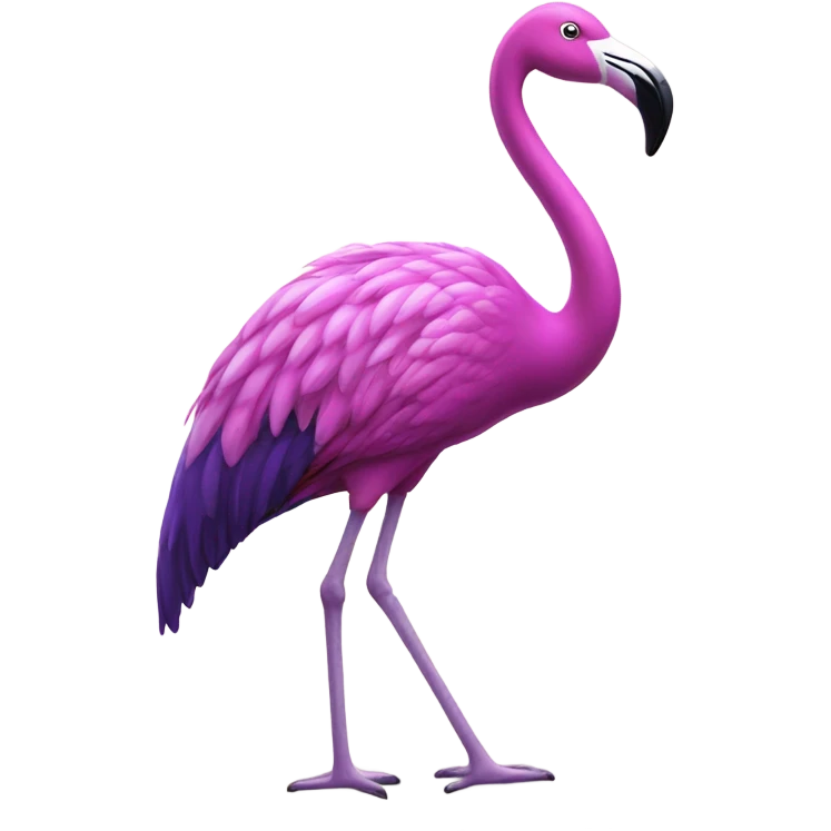 Flamingo wearing a purple number 4 jersey Zay flowers  emoji