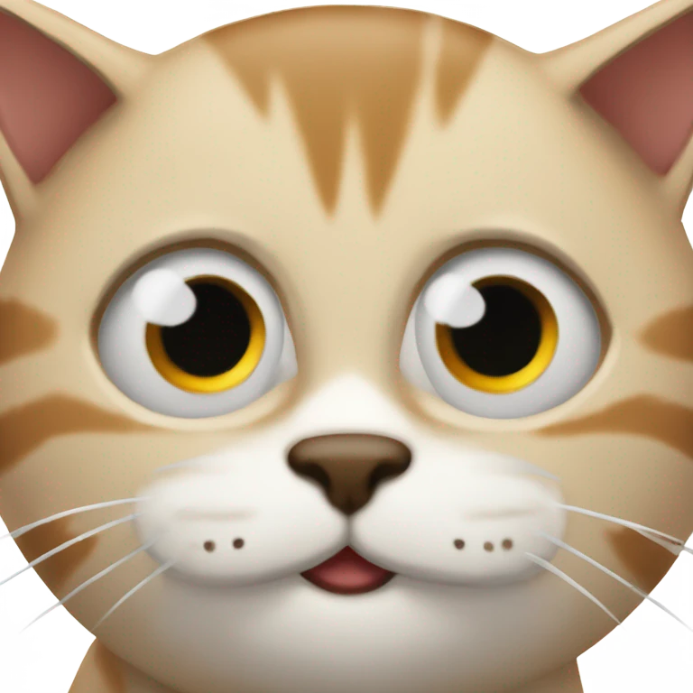 Gato tierno bostezando emoji