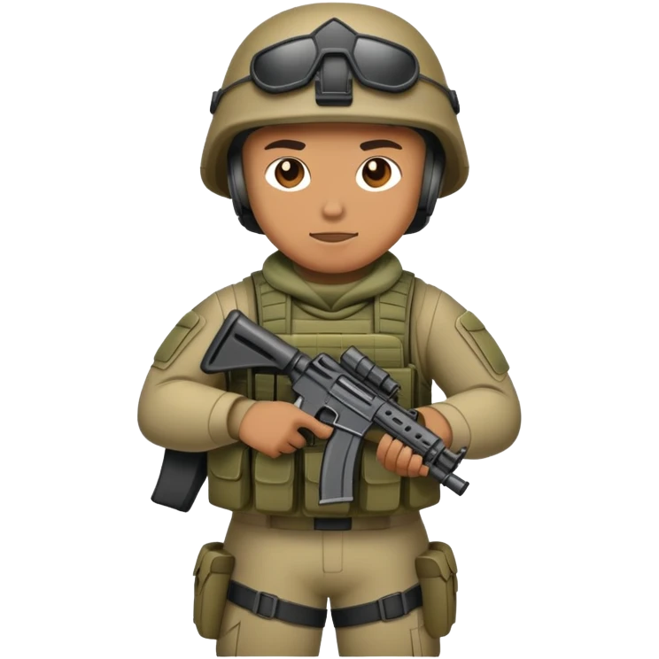 military soldier in combat gear, Arma Reforger style emoji