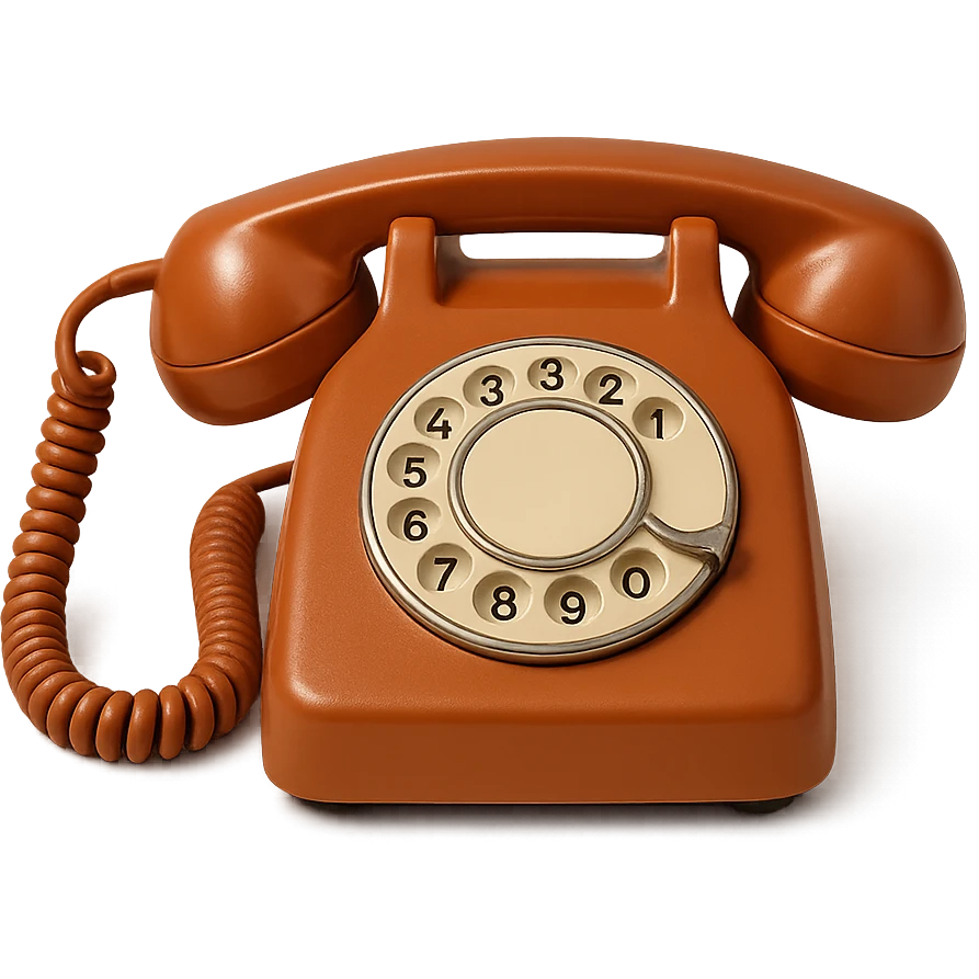 retro telephone, no background emoji