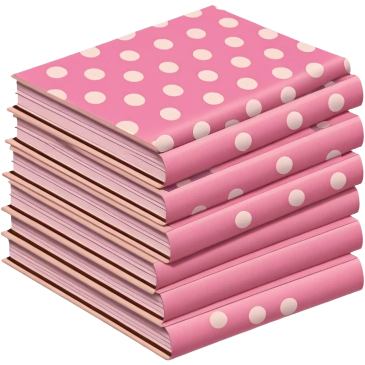 pink and brown polka dot files pile emoji