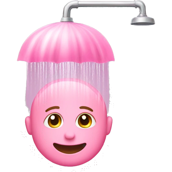 A pink shower  emoji