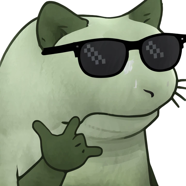 Cat with sunglasses emoji