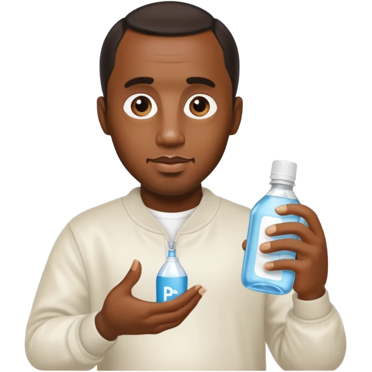 p diddy holding baby oil emoji